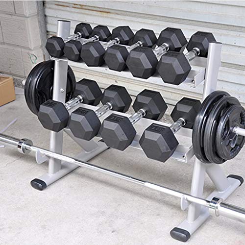 Dumbbells-Fitness-Double-Rack-Two-tier-Storage-Rack-Barbell-Storage-Rack-Multifunctional-Rack-Suitable-For-Gym-Living-Room-Color-Silver-Size-82-52-71cm