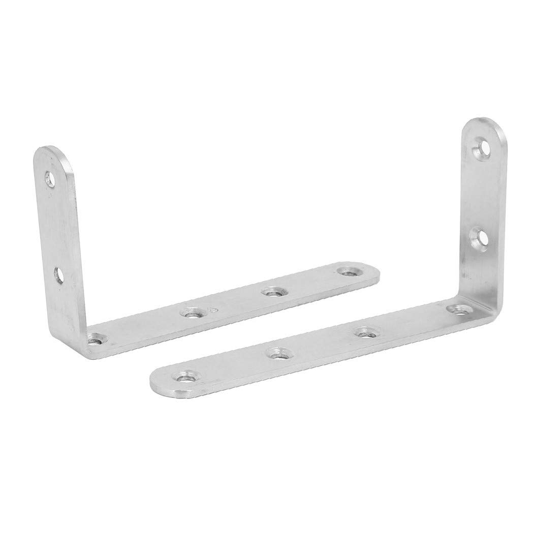 New Lon0167 Supporti per In primo piano mensole efficacia affidabile a forma di L in acciaio inossidabile 125mmx75mmx3mm 10 pz(id:d39 eb a3 4aa)