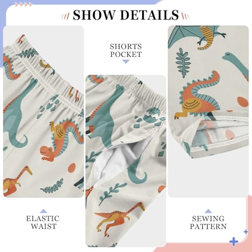 ZZKKO Cute Dinosaurs Eggs Cartoon Boys Pants for Kids Jogger Pants with Pockets S-XL4