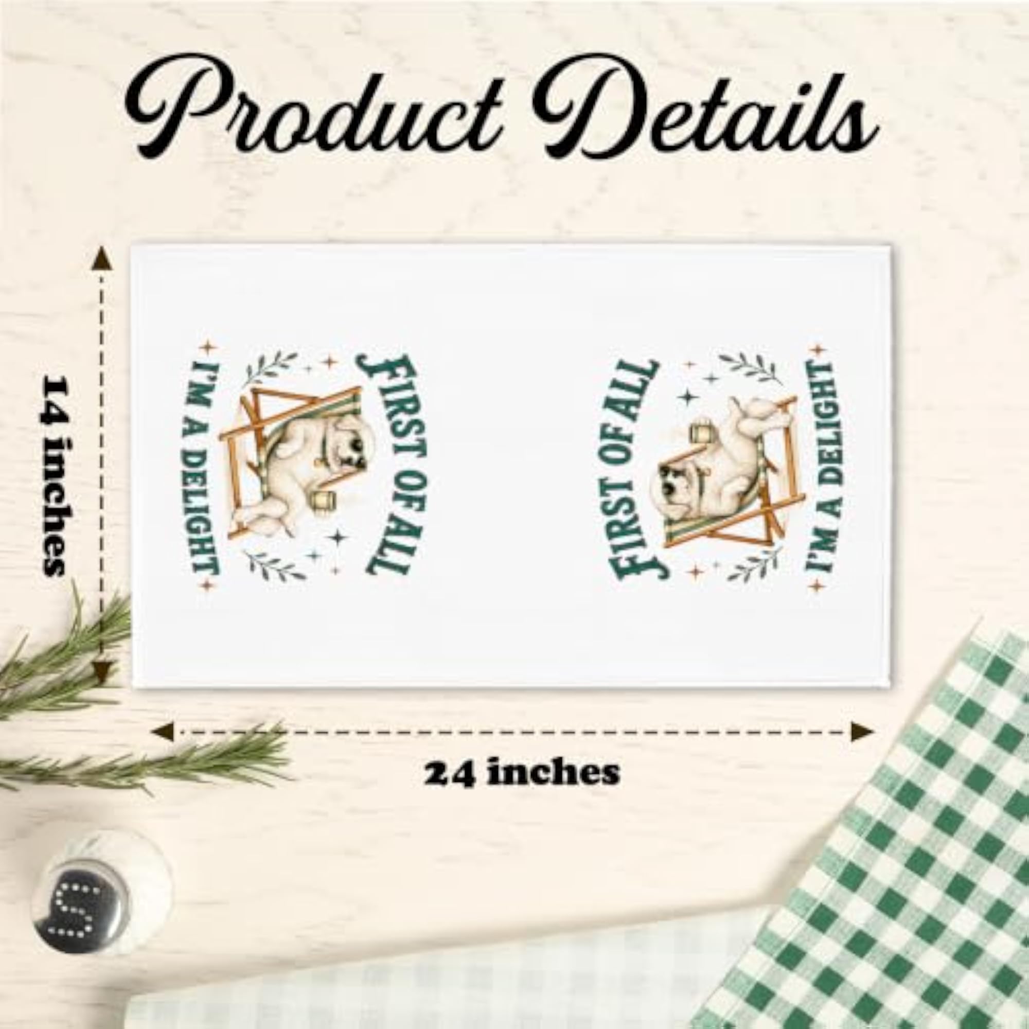 Cute Great Pyrenees Kitchen Towel, Funny Dog Lover Gift