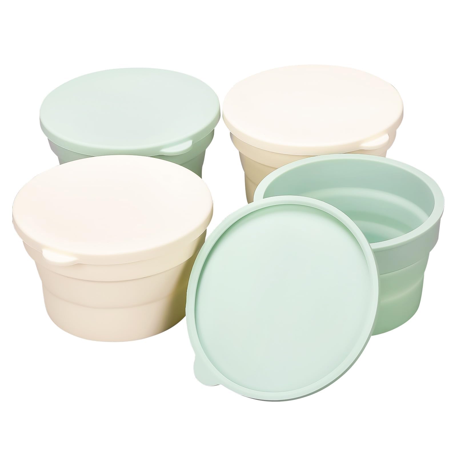Kalttoy Silicone Round Bread Baking Mold Dishwasher Safe Pizza Dough Proofing Container for Homemades Pastries Cakes Foldable Bread Proofing Basket