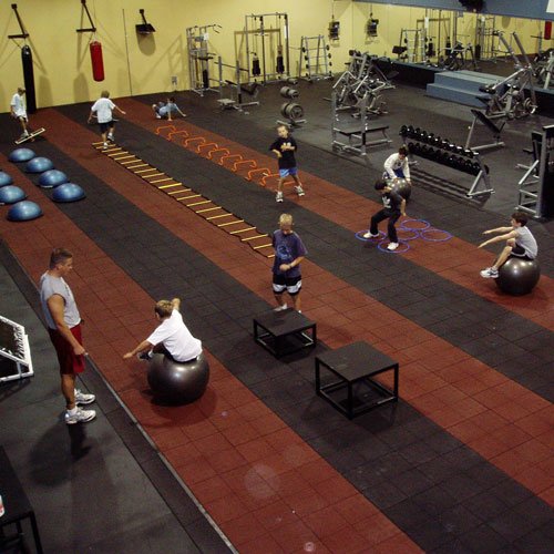 Playfall Playground Safety Tiles, Terra, Cotta Pallet Of 40 Tiles - 2' X 2' Rubber Tiles (160 Sq. Ft.) 1.75" Thickness #TOP4