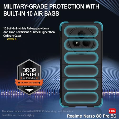 Image of TheGiftKart Liquid Silicon Back Cover Case for Realme Narzo 80 Pro 5G | ShockProof Military Grade Protection | Micro-Fibre Cloth On Inner Side | Anti-Slip Grip Back Cover for Narzo 80 Pro (TPU, Black)