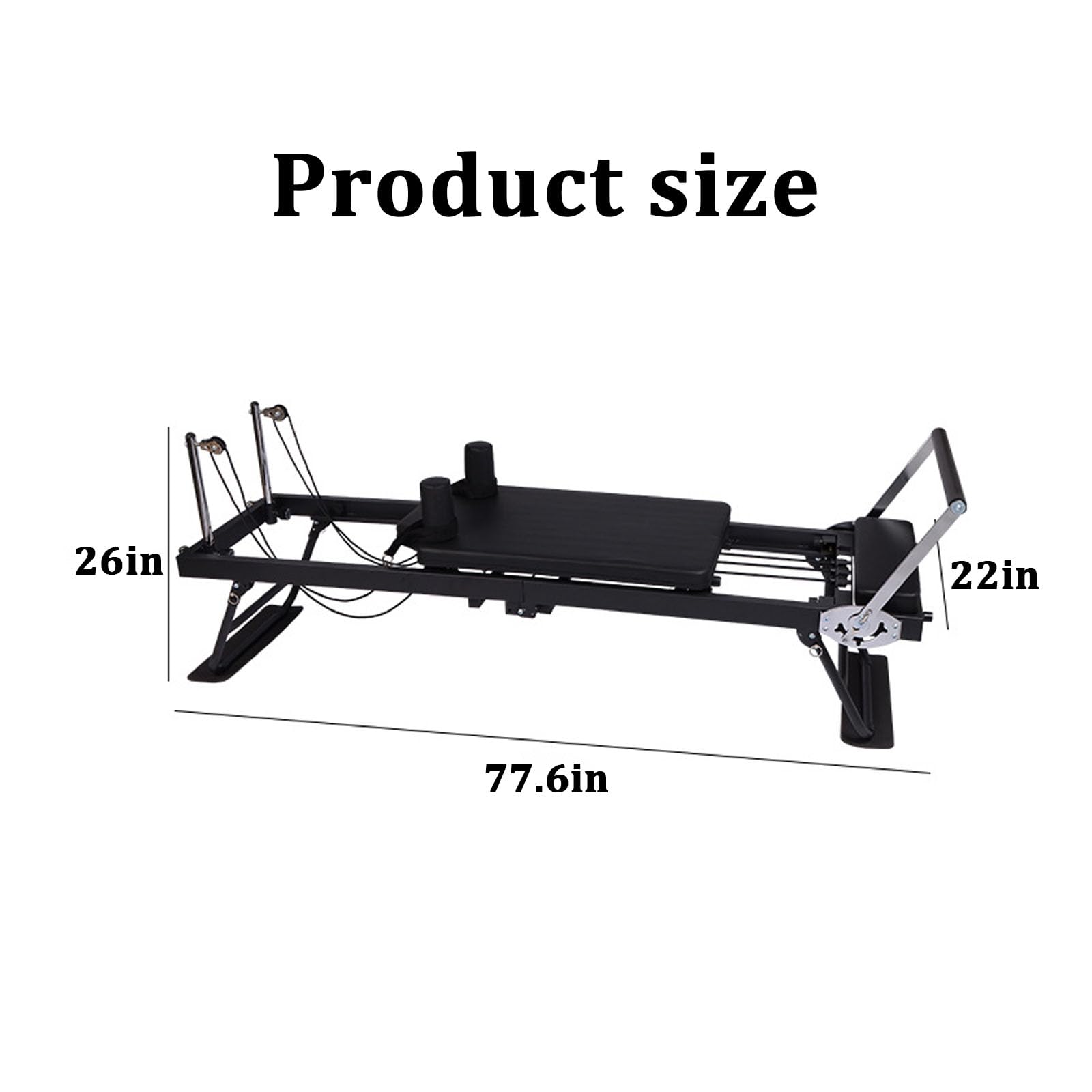 Foldable Pilates Body Shaping Machine,Pilates Reformer,Home Body Shaping Pilates Machine,Yoga Fitness Equipment,for Home,Office,Yoga Studio,Gym(Size:Type B)