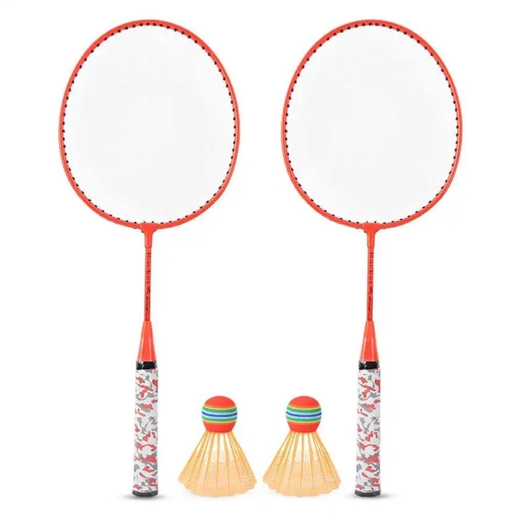 Badminton Racket With 2 BallsFluorescent Coloured Badminton RacketOutdoor Sports