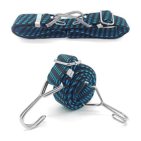 BBKON 2 Pack 40 Inch Heavy Duty Flat Bungee Cords with Hook, Bungee Straps with Adjustable Length Metal Buckle for Outdoor Bikes, Trucking, Gardening,Camping, Carrying Tools ,Hand Carts (40 Inch) Cover
