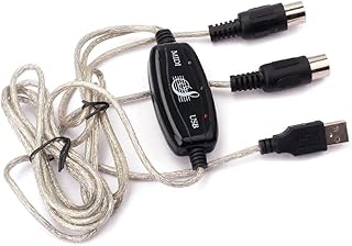 USB 16 IN-OUT MIDI Channels Interface Cable Keyboard To PC USB MIDI Cable Converter PC To Music Keyboard Cord Midi Cable To Usb For Keyboard Piano Midi Interface Cable Music Keyboard Cord Midi Cable