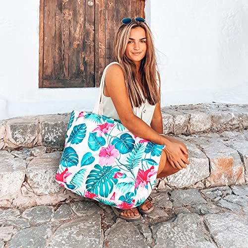 Designer Beach Bag and Tote – Large Waterproof & Sandproof Summer Bag for Vacation, Picnic, or Pool – Stylish Tote for Women4