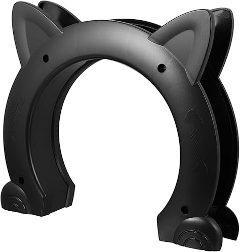 DOITOOL Puerta interior integrada para mascotas con portal para gatos para pasaje de túnel de bricolaje, puerta ligera de plástico ABS para mascotas