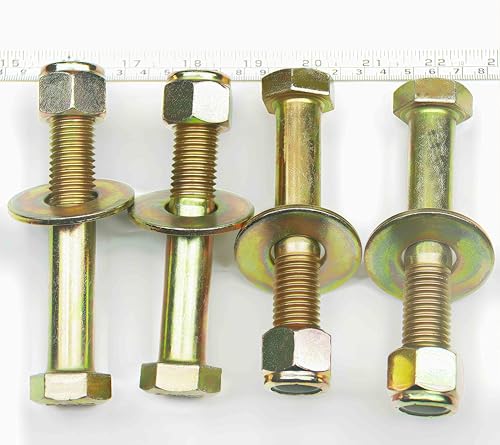 Image of 3 /4 inch x 4-1 /2 inch Hex Head Bolt by Color Galvanization with Nylon Lock nut and Large Size Washer Assortment Kit,Alloy Steel,Grade 8.(4pcs Pack). by Metalsuberg