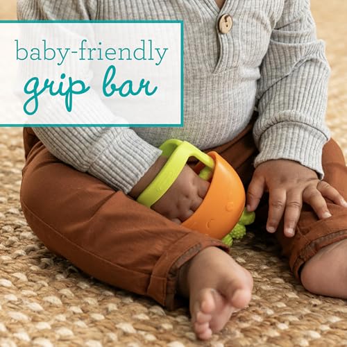 Image of Infantino Teething Mitt Handy Dandy Silicone Orange Carrot
