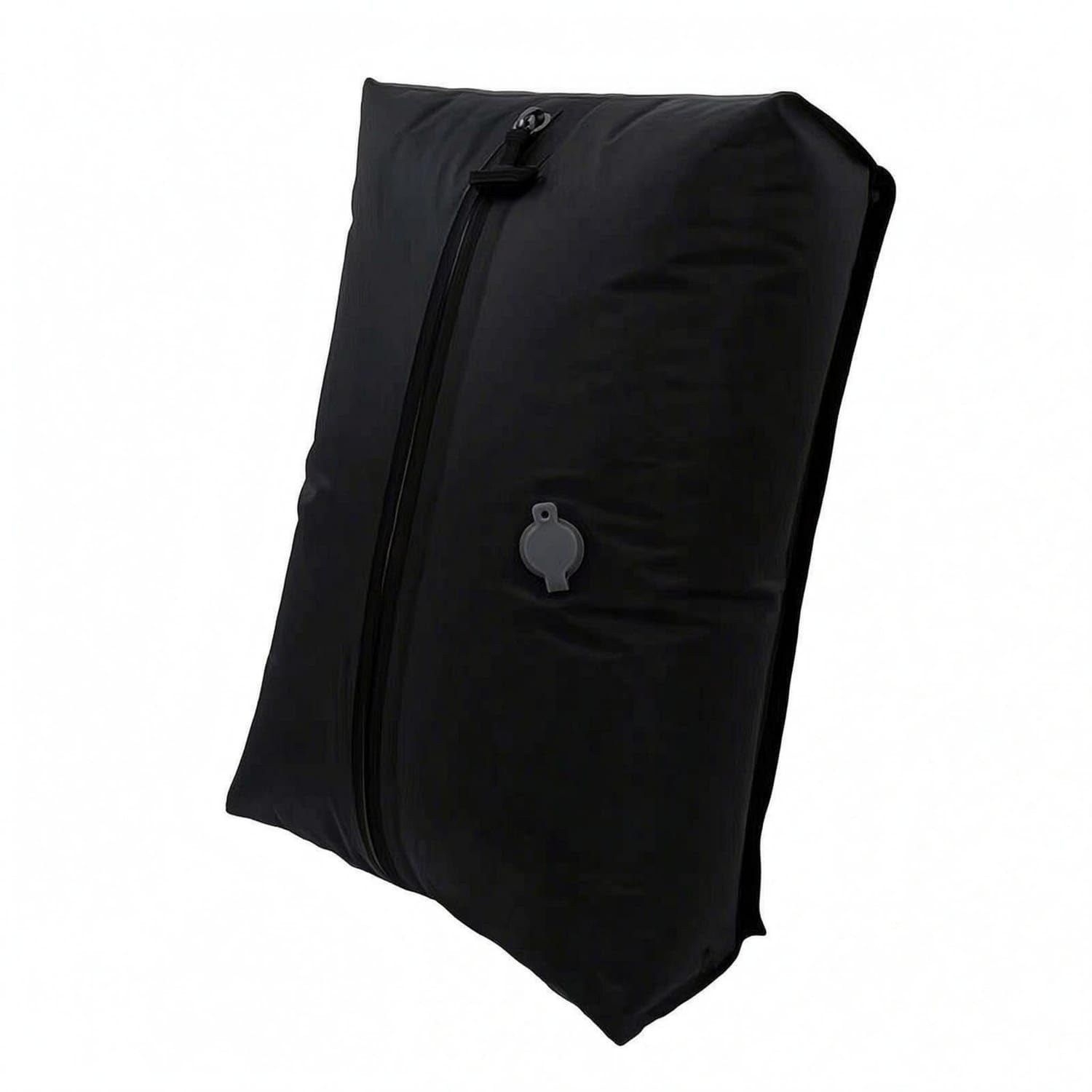 One-Way Valve Vacuum Compression Bag Flat-Bottom Luggage Organizer Bag, Black, 17L No Window-image-17