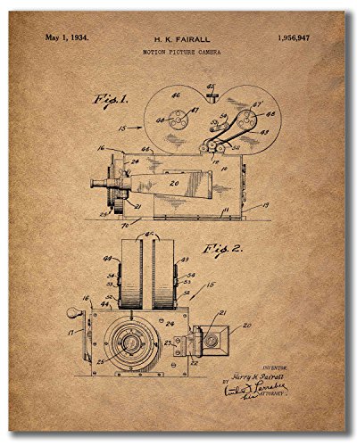 Home Theater Patent Wall Art Prints - Set of 6 Vintage Movie Film Photos