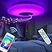 Plafón Lampara De Techo Altavoz Bluetooth 60w Led Luz De Techo Música Lámpara Colores Modernas Control Remoto APP Para Dormitorio Sala Cocina Comedor