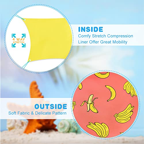 Image of Cozople Boys Swim Trunks Compression Liner Swim Shorts Quick Dry Bathing Suit with Boxer Brief Swimwear 2-20T