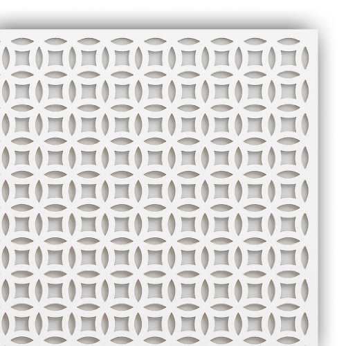 Décor Dhaka Plaque perforée en MDF Made in Germany - 122 x 61 cm - pour revêtement de radiateur, Panneau de Porte, Grille d'aération ou paravent