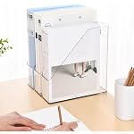 2 Pack Acrylic Magazine File Holder with Handle, Plastic Desk Organizer - Image 7