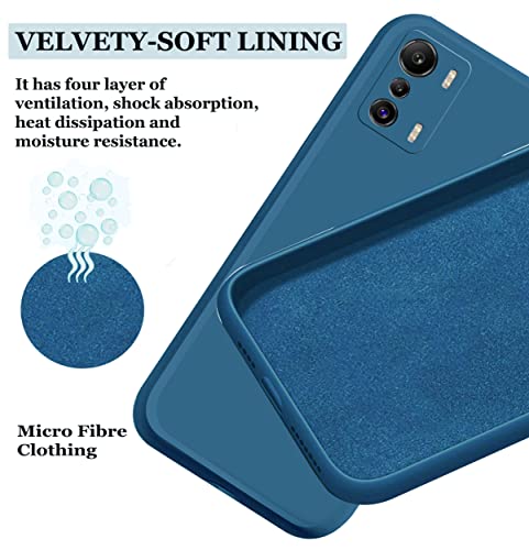 Image of A rtistque Liquid Silicone Matte Shockproof Flexible with Camera Protection Soft Back Cover Case for Infinix Zero 5G - Blue