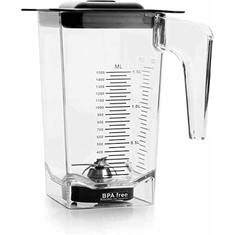 Lacor - R69295A Jarra con Tapa, Blanco - Uso Profesional y Doméstico | Para un uso práctico y profesional en cocina; perfecto para el día a día en hostelería y en casa, cómodo de usar y de guardar