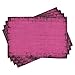 ABAKUHAUS Magenta Salvamantel Set de 4 Unidades, Futurista Sucia Murky, Material Lavable Estampado Decoración de Mesa Cocina, Rosado Fucsia