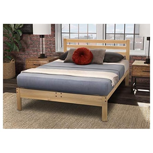 KD Frames Lexington Platform Bed, Twin XL, Unfinished