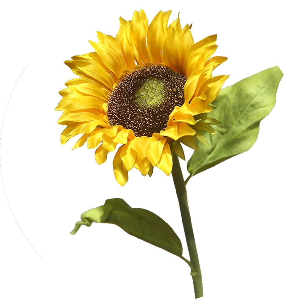 Sztuczne kwiaty Sztuczne kwiaty, 3szt. Sztuczne kwiaty pojedyncze słoneczniki dekoracja ślubna(Yellow)