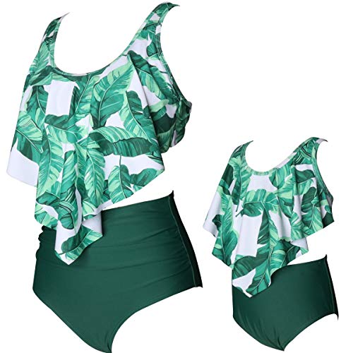 image for KABETY Girls Swimsuit Two Pieces Bikini Set Ruffle Falbala Swimwear Ba