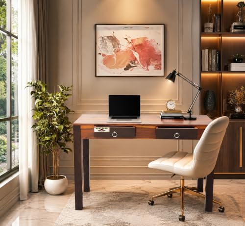 Image of Sheesham Wood Writing Study & Computer Table for Home and Office Furniture (Walnut)