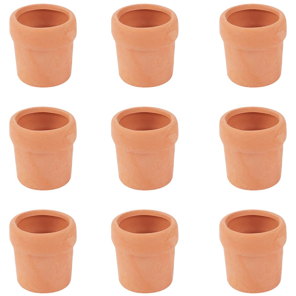 GORGECRAFT 10PCS Mini Clay Pots Terracotta Clay Miniature Pots Mini Flower Pottery Planter Saddle Brown Mini Flower Terra Cotta Succulent for Garden Plants Office Desktop Windowsill Nursery Wedding