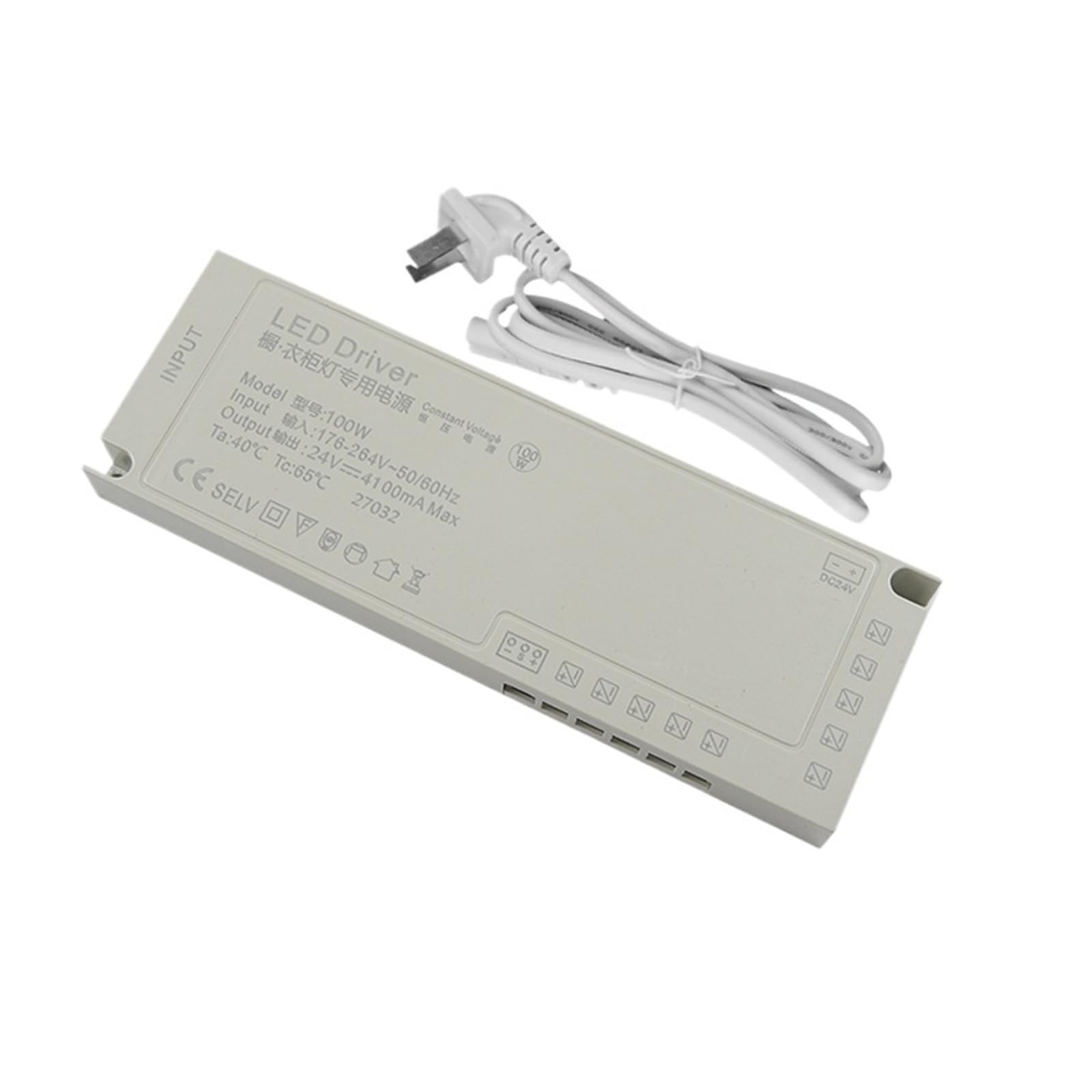 PWANUIGTE Cabinet Wardrobe Light Dedicated Power Supply 12v 24v 60w 100w 150w Strip Transformer(24V 100W)