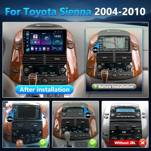 XGU 9" Android Car Stereo for Toyota Sienna 2004–2010 – Wireless Apple CarPlay, Android Auto, GPS & JBL Compatibility - Image 3