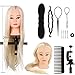 Cabeza Peluqueria Entrenamiento Práctica Cabeza Pelo Natural Practicas Formación Muñeca de la Cosmetología + Conjunto de Trenza Herramienta (mg202)
