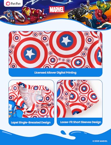 Image of Disney Marvel Spiderman Cars Stitch Star Wars Mickey Boys Hawaii Shirt Button Up Dress Shirts Short Tropical Shirt Kids 2-13Y