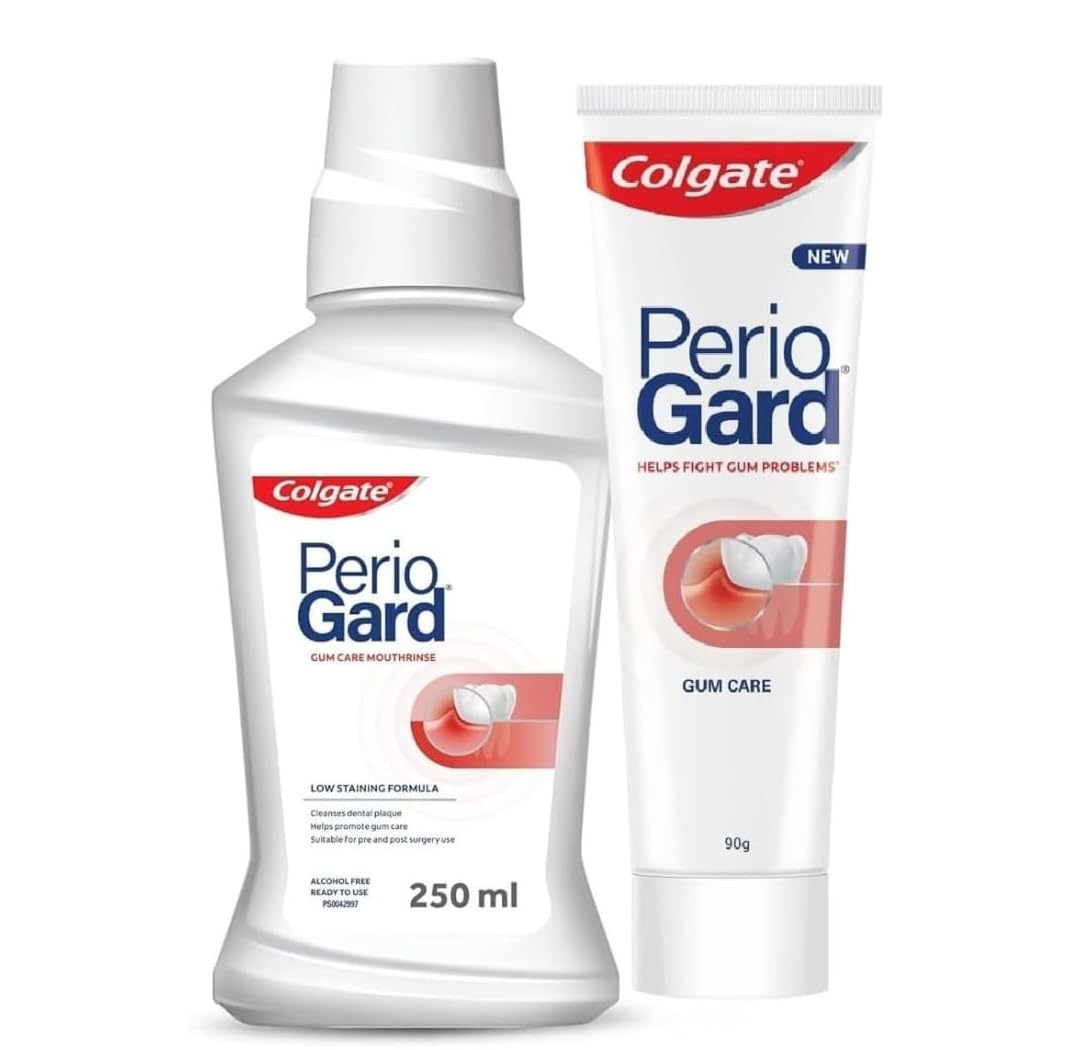 PerioGard Gum Protection Toothpaste 90g and MouthWash 250ml Helps Fight Plaque Bacteria Dual active Formula Helps To Keep Gums Healthy