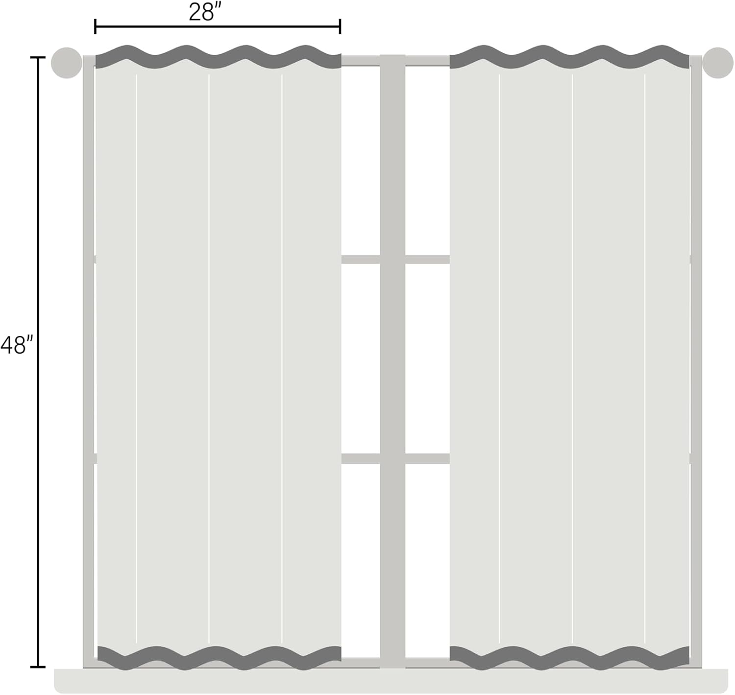 2 Pcs Scottish Plaid Tier Curtains Rod Pocket Small Window Curtain Green Vintage Geometric Design Kitchen Bathroom Curtains with Lace Trim, 28x48 Inches