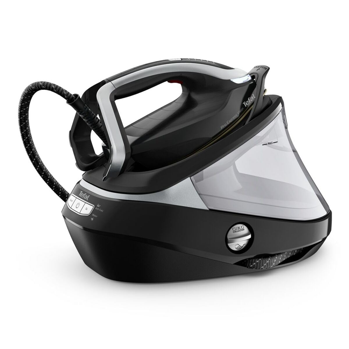 Tefal Pro Express Vision GV9821 3000 W 1,2 L Durilium AirGlide Autoclean soleplate Nero, Argento (Tefal Pro Express Vision GV9821 3000 W)