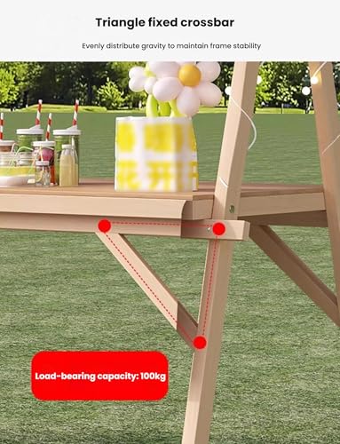 Banco di mostra pieghevole portatile del carrello degli alimenti di legno del carrello dell'alimento per gli eventi all'aperto del carrello del venditore mobile del carrello 150x60x200cm ideale per