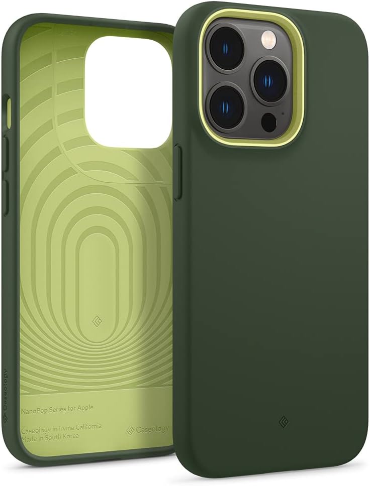 Caseology Nano Pop Silicone Case Compatible with iPhone 13 Pro Case (2021) - Avo Green