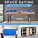 SereneLife 4.5ft Folding Pool Table, 55in Portable Foldable Billiards Game Table for Kids and Adults with Accessories, Indoor and Outdoor Games with Sticks, Cue, Balls and Triangle, Blue