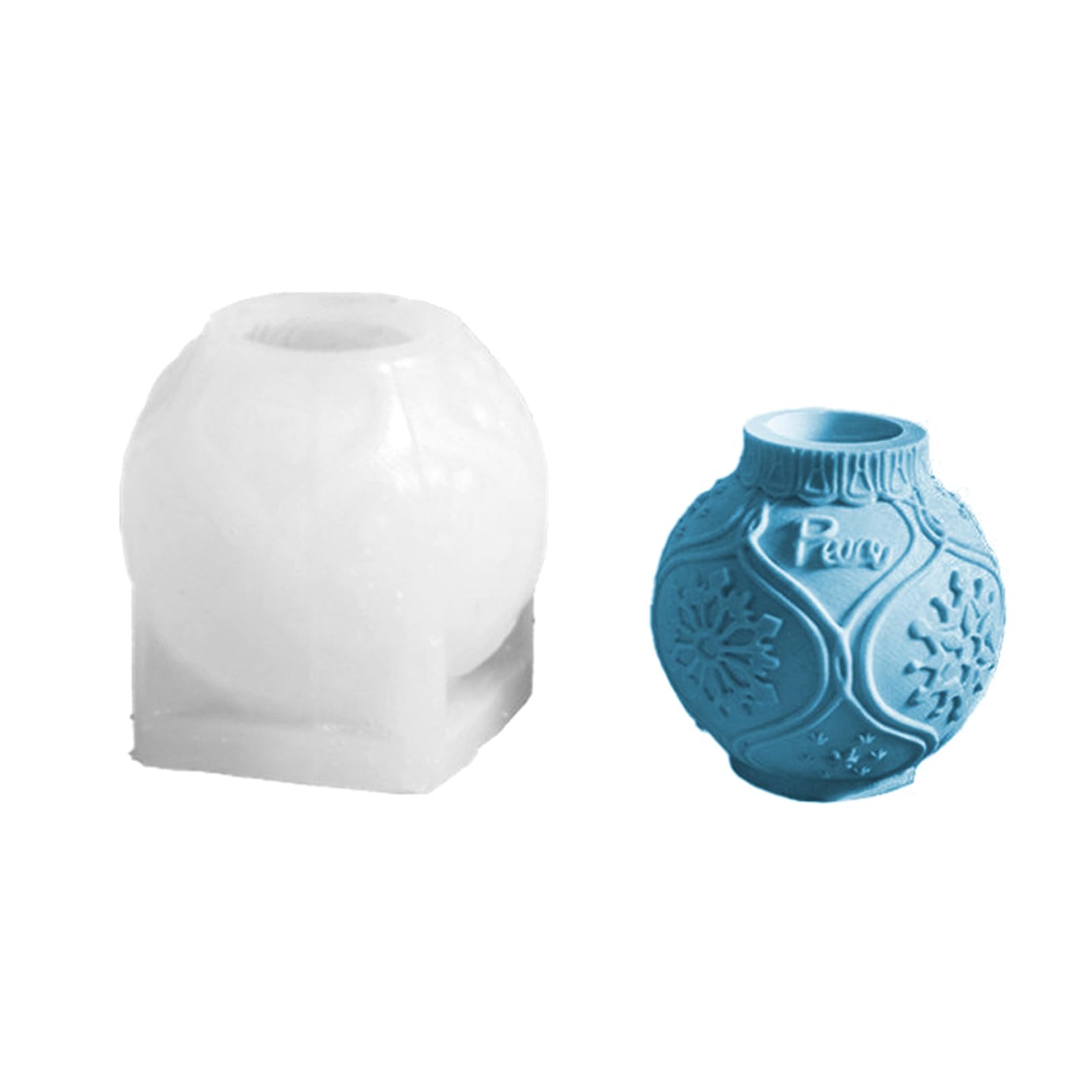 HZBB Snowflake Pattern Silicone Holder Molds Sphere Candlestick for Making Soap Home Decoration Embossed Making Molds