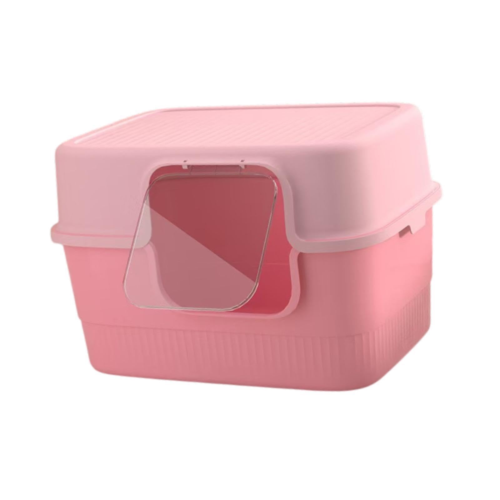 Caja de arena para gatos que evita la dispersión de suciedad y es ligera