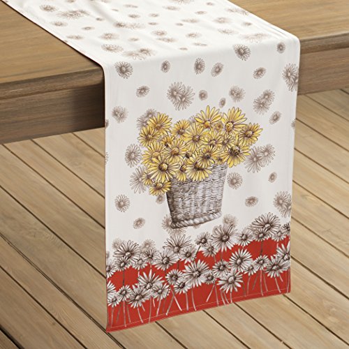 Maison d' Hermine Table runner 100% Cotton Single Layer Table Runners 230 CM long for Christmas Decorations Home Kitchen Dining Party Wedding Bridal Shower (Bagatelle - Image 3