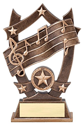 Decade Awards Music 3D Gold Sport Stars Trophy - Star Marching Band Award - 6.25 Inch Tall - Customize Now
