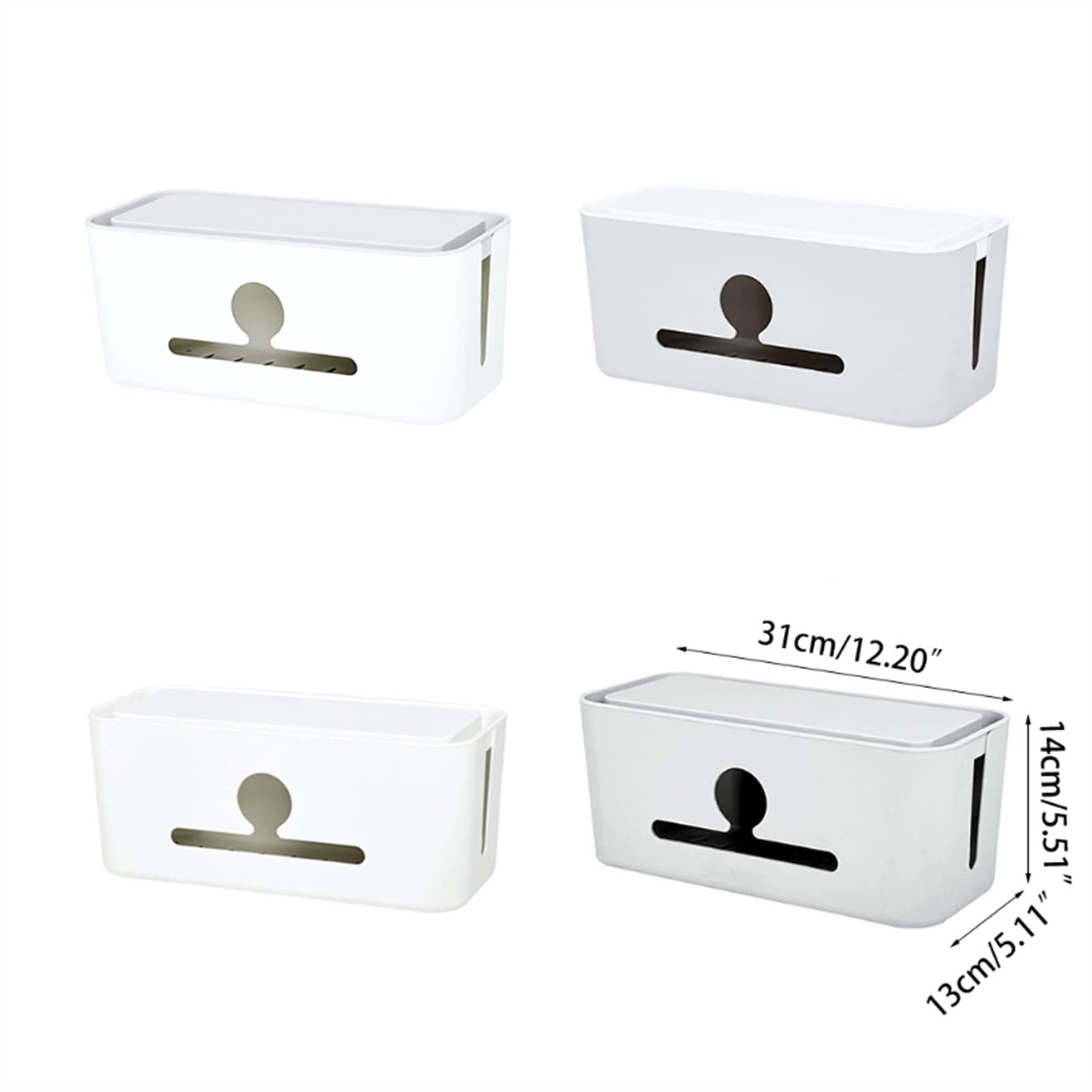 Kabelaufbewahrung Großflächige Kabelmanagementbox Ladegerät Steckdosenadapter Steckdosenleiste Aufbewahrungsbox Home Office Versteckte Kabel- und TV-Computerleitungs-Steckplatine f