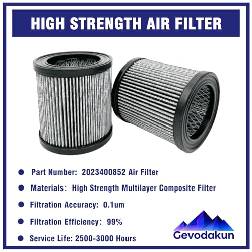 2 Pcs 2023400852 Air Filter Replacement Fit for Quincy Air Compressor, Replace 2023-4008-52 2023400859 S1027 P05051A 51291 by Gevodakun - Image 3