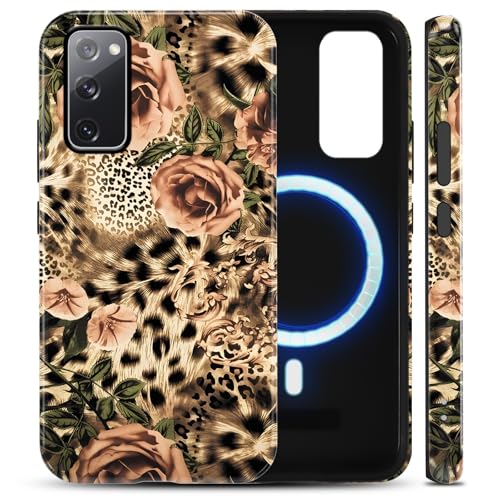 Coque S20 FE léopard rose magnétique pour le quotidien