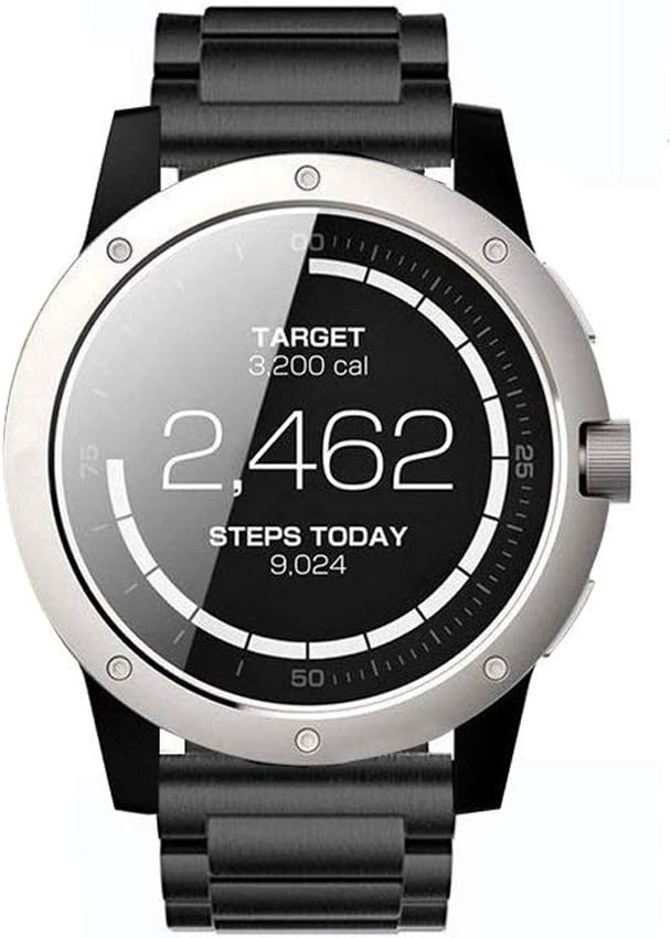 for Matrix PowerWatch X Bands, Classic Stainless Steel Replacement Band for Matrix Industries PowerWatch X (Black)