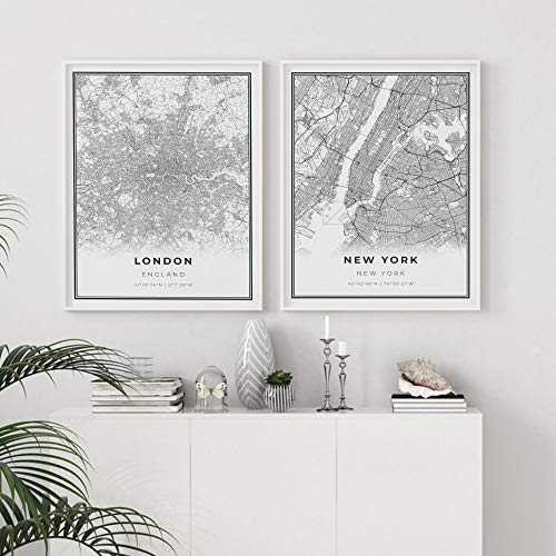 Skanndi London Area Map Print, England United Kingdom Uk Map Art Poster, Modern Wall Art, Street Map Artwork 9X11 #TOP2