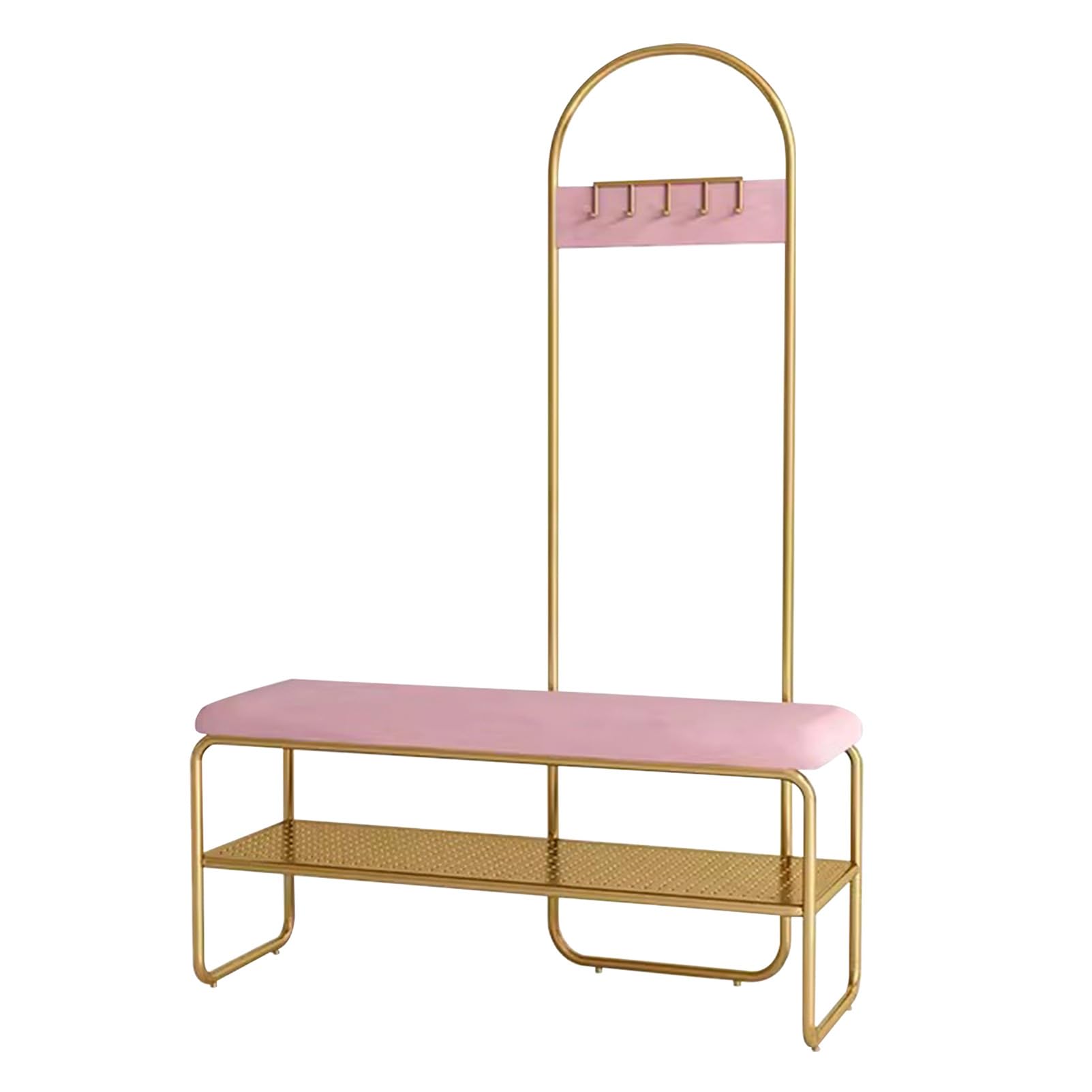 GHFXSCV Entryway Hall Tree with Shoe Bench & Coat Rack - Mudroom Sto Solut with 5 Hoo & Shoe nizer for Bedroom & Living Room, & Functal Fur