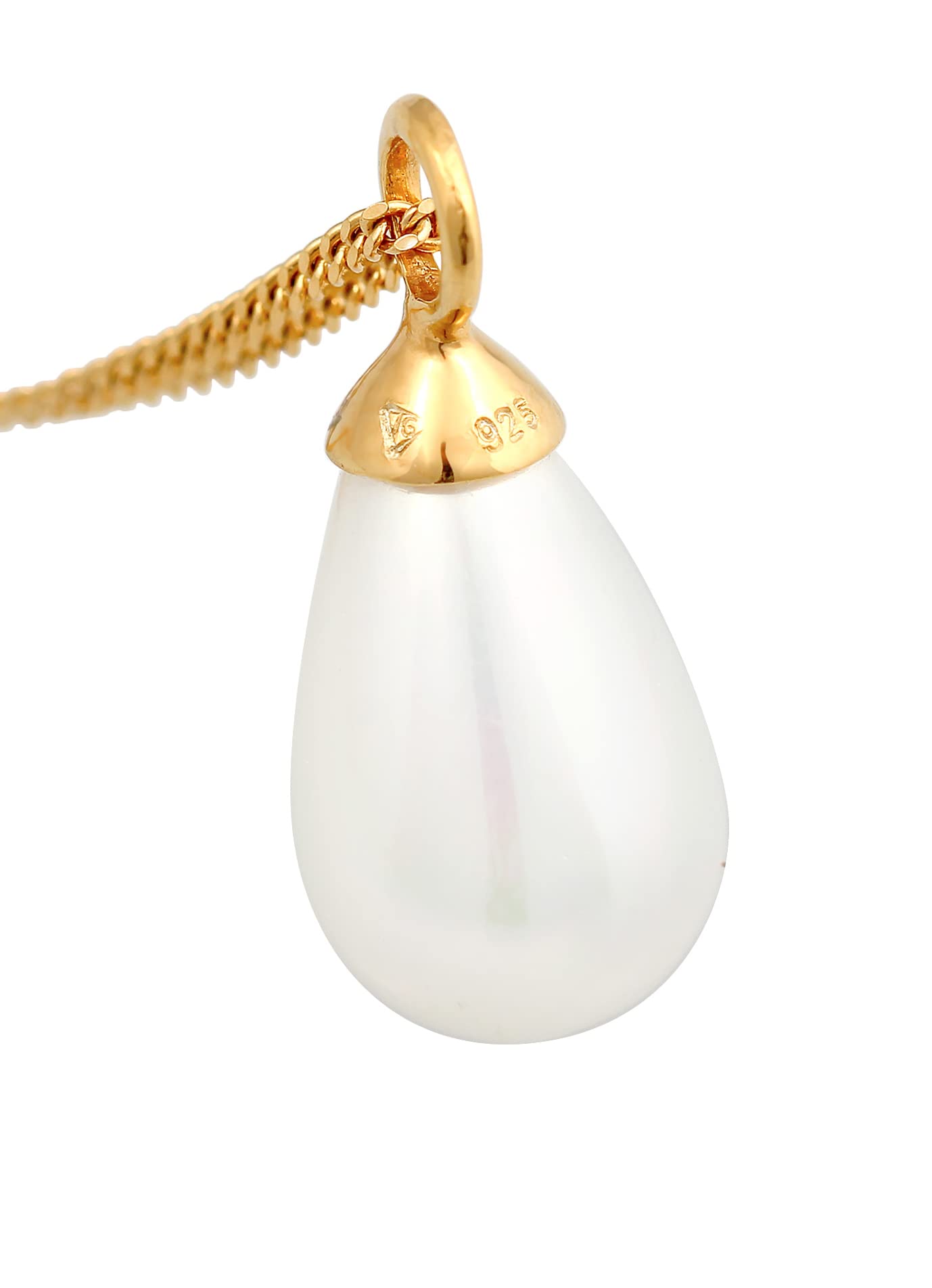 Nenalina Damen Halskette aus 925 Sterling Silber vergoldet – Goldene Kette